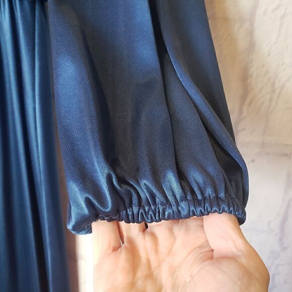 VINTAGE 1970s LIZ ROBERTS Midi Dress 10 - Picture 5 of 8